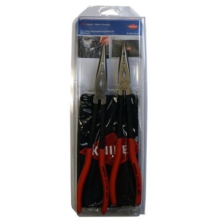 KNIPEX Knipex KNT-9K0080128US Extra Long Needle Nose Pliers Set - 2 Piece KNT-9K0080128US